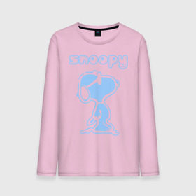 Мужской лонгслив хлопок с принтом Snoopy в городе Новоалтайск, 100% хлопок |  | snoopy | мультфильм | снупи | снупи в очках | собака