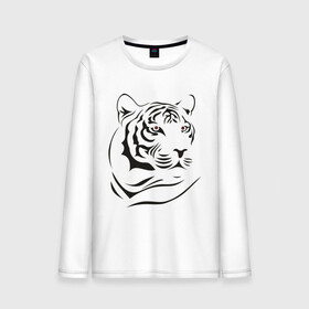 Мужской лонгслив хлопок с принтом тигр в городе Новоалтайск, 100% хлопок |  | tattoo | tiger | тату | тигр | узор