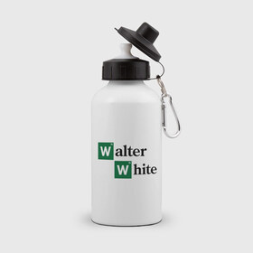 Бутылка спортивная с принтом Walter White в городе Новоалтайск, металл | емкость — 500 мл, в комплекте две пластиковые крышки и карабин для крепления | Тематика изображения на принте: breaking bad | meth | walter | white | вайт | варить | во все тяжкие | мет | уолтер