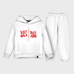 Детский костюм хлопок Oversize с принтом Dont open   dead inside в городе Новоалтайск,  |  | dont open   dead inside | walking dead | живые мертвецы | кино | сериал | сериалы | телевидение | телесериал | трупы | ходячие мертвецы | череп