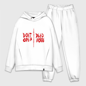 Мужской костюм хлопок OVERSIZE с принтом Dont open   dead inside в городе Новоалтайск,  |  | dont open   dead inside | walking dead | живые мертвецы | кино | сериал | сериалы | телевидение | телесериал | трупы | ходячие мертвецы | череп