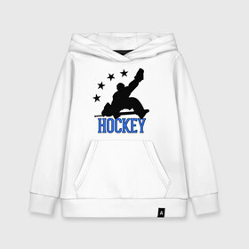 Детская толстовка хлопок с принтом Hockey (Хоккей) в городе Новоалтайск, 100% хлопок | Круглый горловой вырез, эластичные манжеты, пояс, капюшен | glow | hockey | hockey glow | russian hockey | болельщик | болельщикам | русский хоккей | светится в темноте | светятся | светящиеся | спорт | спортсмен | фанат | фанатам | хоккеист | хоккей