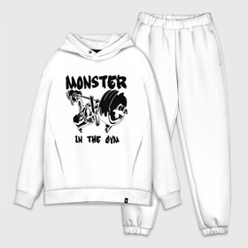 Мужской костюм хлопок OVERSIZE с принтом Monster in the gym в городе Новоалтайск,  |  | monster in the gym | силовой спорт | спорт