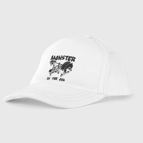 Детская бейсболка с принтом Monster in the gym в городе Новоалтайск, 100% хлопок | классический козырек, металлическая застежка-регулятор размера | monster in the gym | силовой спорт | спорт