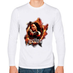Мужской лонгслив хлопок с принтом The hunger games в городе Новоалтайск, 100% хлопок |  | the hunger games | голодные игры | и вспыхнет пламя | кино | фильм