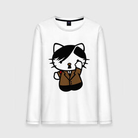 Мужской лонгслив хлопок с принтом Kitty Hitler в городе Новоалтайск, 100% хлопок |  | kitty hitler | кошки | прикольные картинки