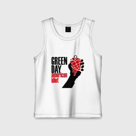 Детская майка хлопок с принтом Green day. American idiot (1) в городе Новоалтайск,  |  | green day | green day граната | green day. american idiot | heavy metal | metal | rock | trash metal | альтернатива | граната | грин дэй | квартет | метал | рок | рок группа | рок группы | трэш метал | хеви метал