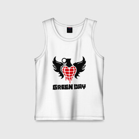 Детская майка хлопок с принтом Green Day Wings в городе Новоалтайск,  |  | green day | green day wings | green day граната | heavy metal | metal | rock | trash metal | альтернатива | граната | грин дэй | квартет | метал | рок | рок группа | рок группы | трэш метал | хеви метал