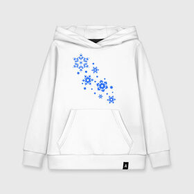 Детская толстовка хлопок с принтом Снежинки (snowflakes) в городе Новоалтайск, 100% хлопок | Круглый горловой вырез, эластичные манжеты, пояс, капюшен | 