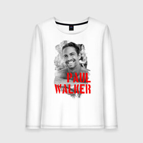 Женский лонгслив хлопок с принтом Paul Walker в городе Новоалтайск, 100% хлопок |  | forsage | paul walker | the fast and the furious | актер | знаменитые личности