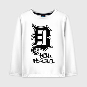 Детский лонгслив хлопок с принтом Hell - the sequel в городе Новоалтайск, 100% хлопок | круглый вырез горловины, полуприлегающий силуэт, длина до линии бедер | bad | berzerk | eminem | gangsta | gansta | hip | hip hop | hop | rap | shady | shady records | еп | рэп | рэпчина | хип | хип хоп | хоп | эминем