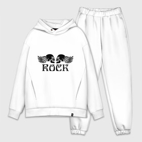 Мужской костюм хлопок OVERSIZE с принтом Rock (Рок) в городе Новоалтайск,  |  | rock (рок) | кости | крылатые черепа | крылатый рок | музыка | разное | рок | черепа