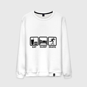 Мужской свитшот хлопок с принтом Eat sleep skate (Ешь, Спи, Катайся) в городе Новоалтайск, 100% хлопок |  | eat sleep skate | ешь | катайся | кровать | спи | экстремальный