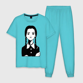 Мужская пижама хлопок Wednesday Addams: в городе Новоалтайск, 100% хлопок | брюки и футболка прямого кроя, без карманов, на брюках мягкая резинка на поясе и по низу штанин
| wednesday addams | кино | мультфильмы и тв | семейка | семейка адамс