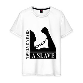 Мужская футболка хлопок с принтом Twelve years a slave в городе Новоалтайск, 100% хлопок | прямой крой, круглый вырез горловины, длина до линии бедер, слегка спущенное плечо. | 12 years a slave | 12 лет рабства | solomon northup | twelve years a slave | соломон нортап