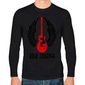 Мужской лонгслив хлопок с принтом Rock forever (Рок навсегда) в городе Новоалтайск, 100% хлопок |  | death metal
