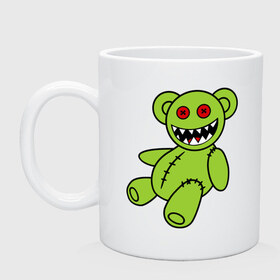 Кружка с принтом Зомби мишка в городе Новоалтайск, керамика | объем — 330 мл, диаметр — 80 мм. Принт наносится на бока кружки, можно сделать два разных изображения | Тематика изображения на принте: зомби