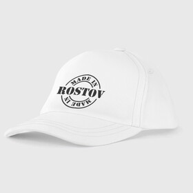 Детская бейсболка с принтом Made in Rostov (сделано в Ростове) в городе Новоалтайск, 100% хлопок | классический козырек, металлическая застежка-регулятор размера | made in rostov | регионы россии | ростовская область | сделано в ростове