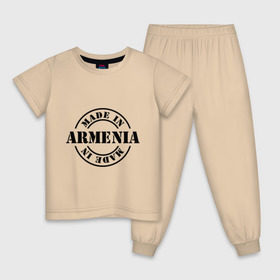 Детская пижама хлопок с принтом Made in Armenia (сделано в Армении) в городе Новоалтайск, 100% хлопок |  брюки и футболка прямого кроя, без карманов, на брюках мягкая резинка на поясе и по низу штанин
 | made in armenia | армения | сделано в армении | туристические
