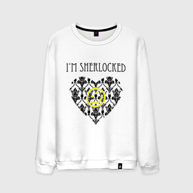 Мужской свитшот хлопок с принтом Шерлок Сердце I`m Sherlocked в городе Новоалтайск, 100% хлопок |  | smile | кино | мультфильмы и тв | сердце | шерлок | шерлок сердце smile | шерлок холмс