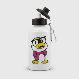 Бутылка спортивная с принтом Sir Duck Сэр Утка в городе Новоалтайск, металл | емкость — 500 мл, в комплекте две пластиковые крышки и карабин для крепления | sir duck сэр | sir duck сэр уткаsir duck сэр | животные | прикольные картинки | усы очки | утка | утка в очках