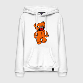 Мужская толстовка хлопок с принтом angry bear в городе Новоалтайск, френч-терри, мягкий теплый начес внутри (100% хлопок) | карман-кенгуру, эластичные манжеты и нижняя кромка, капюшон с подкладом и шнурком | Тематика изображения на принте: животные angry bear | медведь | миша | сердитый мишка