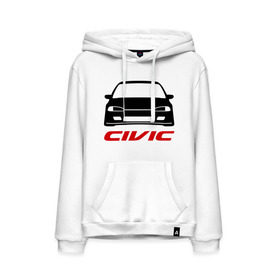 Мужская толстовка хлопок с принтом honda civic в городе Новоалтайск, френч-терри, мягкий теплый начес внутри (100% хлопок) | карман-кенгуру, эластичные манжеты и нижняя кромка, капюшон с подкладом и шнурком | Тематика изображения на принте: honda | honda civic | автомобильные | гонки | машинка | тачка