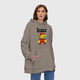 Худи SuperOversize хлопок с принтом Слесаря вызывали? в городе Новоалтайск, 70% хлопок, 30% полиэстер, мягкий начес внутри | карман-кенгуру, эластичная резинка на манжетах и по нижней кромке, двухслойный капюшон
 | nintendo | марио | нинтендо