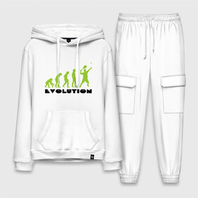 Мужской костюм хлопок с толстовкой с принтом Tennis Evolution в городе Новоалтайск,  |  | tennis evolution | мяч | спорт | теннис | эволюция