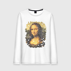 Мужской лонгслив хлопок с принтом Mona Lisa в городе Новоалтайск, 100% хлопок |  | mona lisa | леонардо да винчи | мозаика | мона лиза | фреска