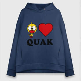 Женское худи Oversize хлопок с принтом Duck like quack (утка любит кря-кря) в городе Новоалтайск, френч-терри — 70% хлопок, 30% полиэстер. Мягкий теплый начес внутри —100% хлопок | боковые карманы, эластичные манжеты и нижняя кромка, капюшон на магнитной кнопке | duck like quack | подарки | сердечко | утка любит кря кря.
животные | уточка