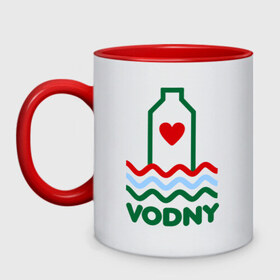 Кружка двухцветная Vodny: в городе Новоалтайск, керамика | объем — 330 мл, диаметр — 80 мм. Цветная ручка и кайма сверху, в некоторых цветах — вся внутренняя часть | vodny | водный | музыка | музыка для души | регги