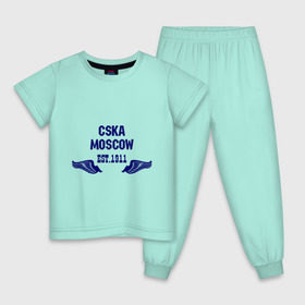Детская пижама хлопок с принтом CSKA Moscow в городе Новоалтайск, 100% хлопок |  брюки и футболка прямого кроя, без карманов, на брюках мягкая резинка на поясе и по низу штанин
 | Тематика изображения на принте: цска