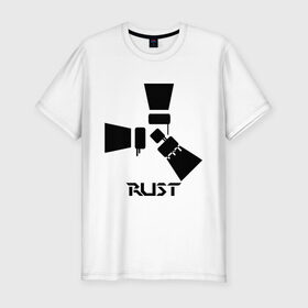 Мужская футболка премиум с принтом Rust в городе Новоалтайск, 92% хлопок, 8% лайкра | приталенный силуэт, круглый вырез ворота, длина до линии бедра, короткий рукав | rust