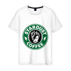 Мужская футболка хлопок с принтом Stardust coffee в городе Новоалтайск, 100% хлопок | прямой крой, круглый вырез горловины, длина до линии бедер, слегка спущенное плечо. | stardust coffee | зерна | кофе | напиток | популярные | прикольные картинки