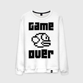 Мужской свитшот хлопок с принтом Game over в городе Новоалтайск, 100% хлопок |  | flappy bird | fun | tap | игры | птичка