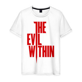 Мужская футболка хлопок с принтом The Evil Within в городе Новоалтайск, 100% хлопок | прямой крой, круглый вырез горловины, длина до линии бедер, слегка спущенное плечо. | the evil within | зло | игры