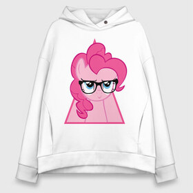 Женское худи Oversize хлопок с принтом Pinky Pie hipster в городе Новоалтайск, френч-терри — 70% хлопок, 30% полиэстер. Мягкий теплый начес внутри —100% хлопок | боковые карманы, эластичные манжеты и нижняя кромка, капюшон на магнитной кнопке | hipster | my little pony | pinky pie | swag | дружба   это чудо | мультфильм | пинки пай | пони | поняши | поняшки | сваг | свэг