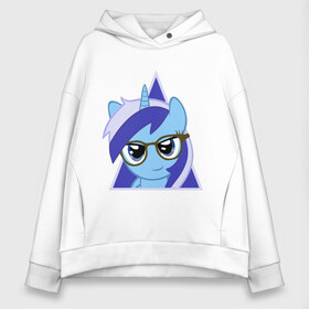 Женское худи Oversize хлопок с принтом Trixie hipster в городе Новоалтайск, френч-терри — 70% хлопок, 30% полиэстер. Мягкий теплый начес внутри —100% хлопок | боковые карманы, эластичные манжеты и нижняя кромка, капюшон на магнитной кнопке | hipster | my little pony | swag | trixie | дружба   это чудо | мультфильм | пони | поняши | поняшки | сваг | свэг | трикси