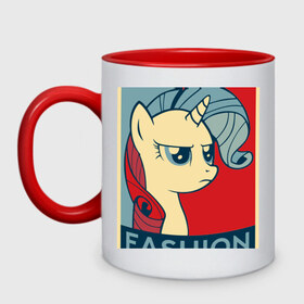 Кружка двухцветная с принтом Trixie Fashion в городе Новоалтайск, керамика | объем — 330 мл, диаметр — 80 мм. Цветная ручка и кайма сверху, в некоторых цветах — вся внутренняя часть | Тематика изображения на принте: my little pony | swag | trixie | дружба   это чудо | мультфильм | пони | поняши | поняшки | сваг | свэг | триски
