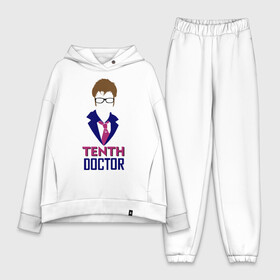 Женский костюм хлопок Oversize с принтом Десятый Доктор в городе Новоалтайск,  |  | doctor | doсtor who | десятый доктор | доктор | доктор кто | дэвид теннант | сериалы