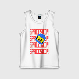 Детская майка хлопок с принтом Spaceship в городе Новоалтайск,  |  | everything is awesome | spaceship | the lego movie | лего | легофильм | фильм