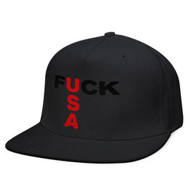 Кепка снепбек с прямым козырьком с принтом Fuck USA 1 в городе Новоалтайск, хлопок 100% |  | usa 1