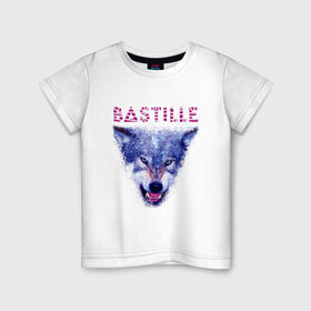 Детская футболка хлопок с принтом Bastille в городе Новоалтайск, 100% хлопок | круглый вырез горловины, полуприлегающий силуэт, длина до линии бедер | bastille | pop rock | rock | альтернатива | волк | злой волк | инди рок | музыка | поп рок | рок