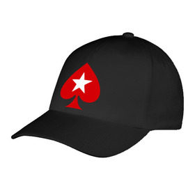 Бейсболка с принтом Покер Пики Poker Stars в городе Новоалтайск, 100% хлопок | классический козырек, металлическая застежка-регулятор размера | Тематика изображения на принте: игры | карты | покер | покер пики poker stars