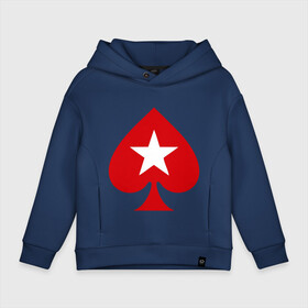 Детское худи Oversize хлопок с принтом Покер Пики Poker Stars в городе Новоалтайск, френч-терри — 70% хлопок, 30% полиэстер. Мягкий теплый начес внутри —100% хлопок | боковые карманы, эластичные манжеты и нижняя кромка, капюшон на магнитной кнопке | игры | карты | покер | покер пики poker stars