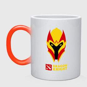 Кружка хамелеон с принтом Dragon Knight Dota 2 Дк Dk в городе Новоалтайск, керамика | меняет цвет при нагревании, емкость 330 мл | dota 2 дк dk | dragon | knight | игры | шлем