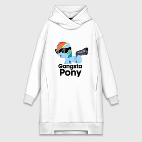 Платье-худи хлопок с принтом Gangsta pony в городе Новоалтайск,  |  | gangsta pony | my little pony | pony | брони | ганста пони | оружие | очки | пистолет | пони