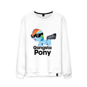 Мужской свитшот хлопок с принтом Gangsta pony в городе Новоалтайск, 100% хлопок |  | gangsta pony | my little pony | pony | брони | ганста пони | оружие | очки | пистолет | пони