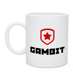 Кружка с принтом Gambit в городе Новоалтайск, керамика | объем — 330 мл, диаметр — 80 мм. Принт наносится на бока кружки, можно сделать два разных изображения | Тематика изображения на принте: gambit | team | гамбит